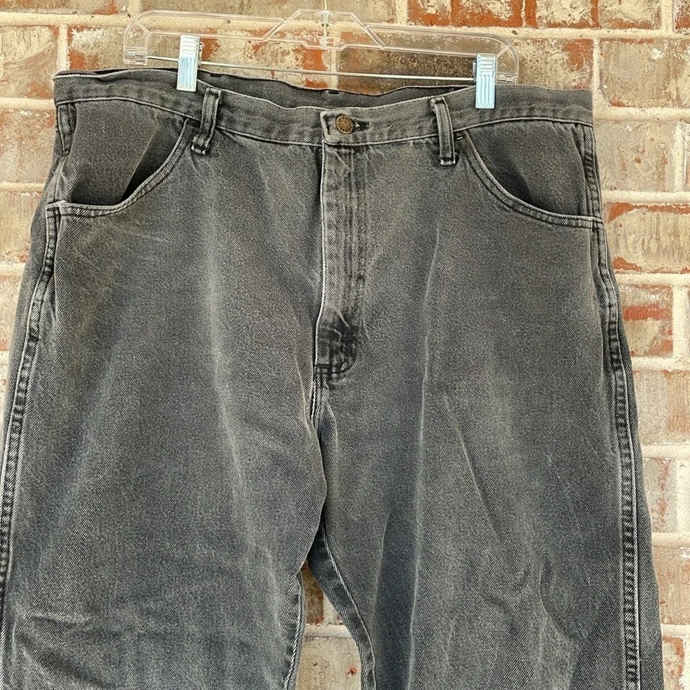Rustler Black Faded Straight Leg Denim Jeans